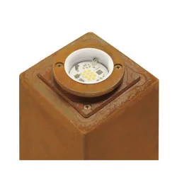 SLV RUSTY 40/70 E27/LED kwadrat lampa zewnętrzna z rdzą