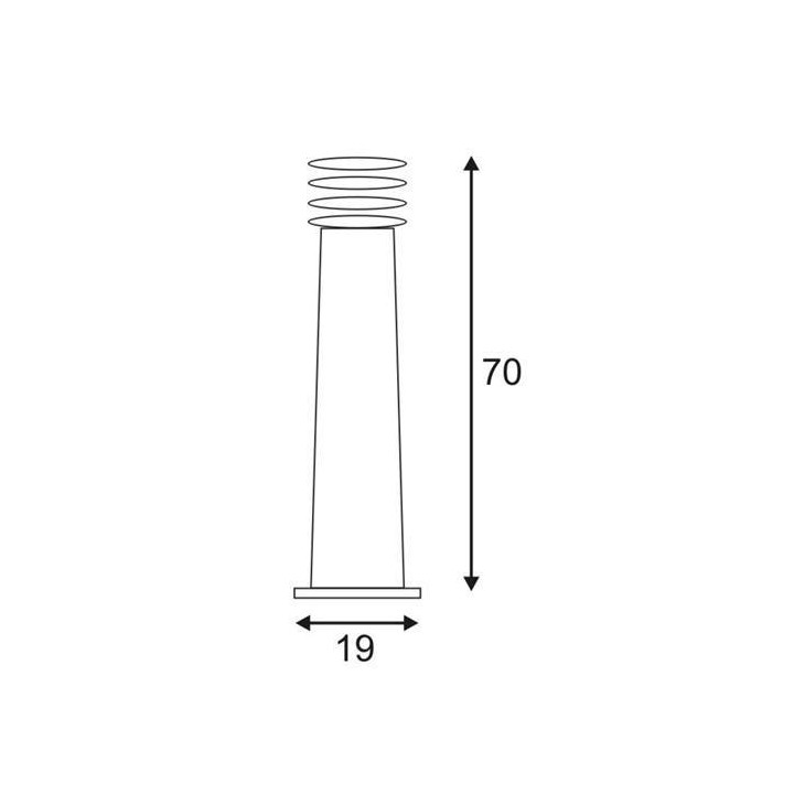 SLV RUSTY 40/70 E27 round garden lamp