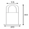 SLV RUSTY 40/70 E27/LED round garden lamp