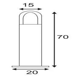 SLV RUSTY CONE 40/70 229431, 229432 lampa z rdzą