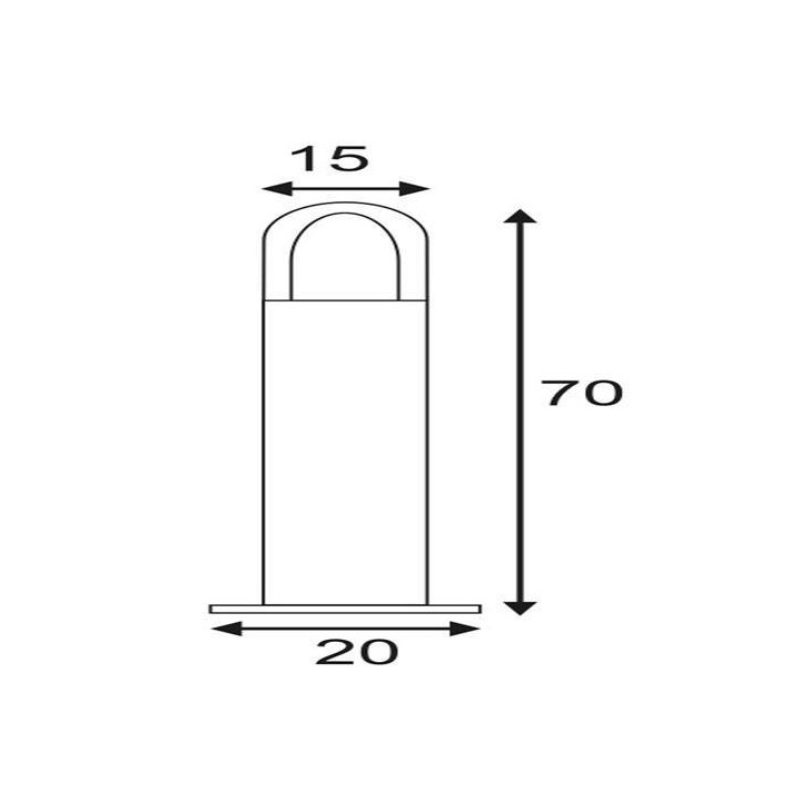 SLV RUSTY 40/70 E27/LED round garden lamp