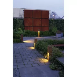 SLV RUSTY 50/80 SLOT E27/LED square outdoor