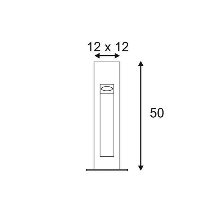 SLV ARROCK STONE 50/75 LED 231370, 231371 square outdoor