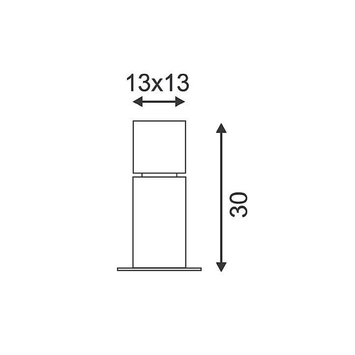 SLV SQUARE POLE 30/60/90 232236, 232246, 232249 alu