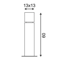 SLV SQUARE POLE 30/60/90 232236, 232246, 232249 alu