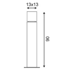 SLV SQUARE POLE 30/60/90 232236, 232246, 232249 alu