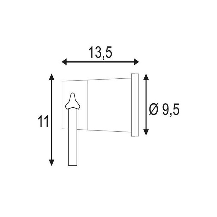 SLV Nautilus Spike 227418 IP65 GU10 230V cabel 1,5m