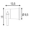 SLV Nautilus Spike 227418 IP65 GU10 230V cabel 1,5m