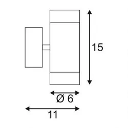 SLV ASTINA STEEL GU10 233302 exterior wall light IP44