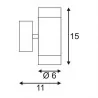 SLV ASTINA STEEL GU10 233302 exterior wall light IP44