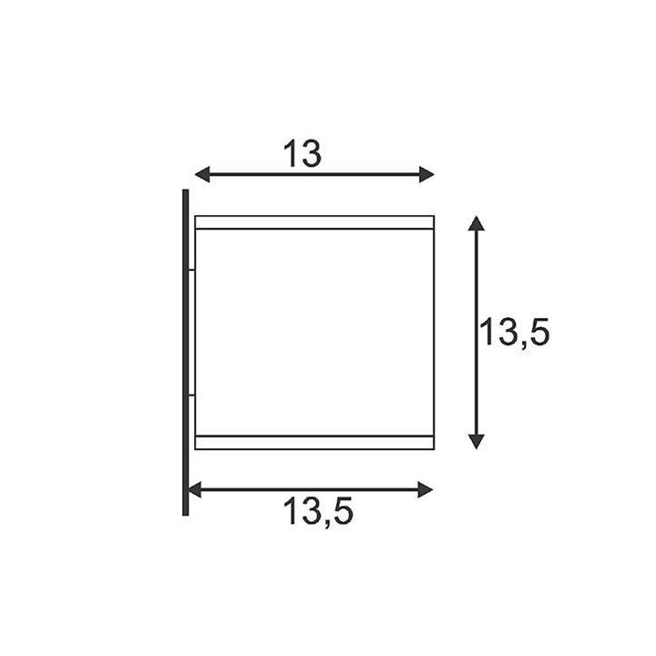 SLV BIG THEO WALL 229564/5 kinkiet kwadratowy ES111 230V