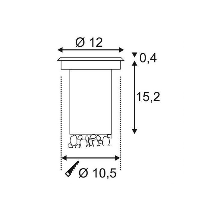 SLV SOLASTO 120 227680 GU10 round exterior ground light