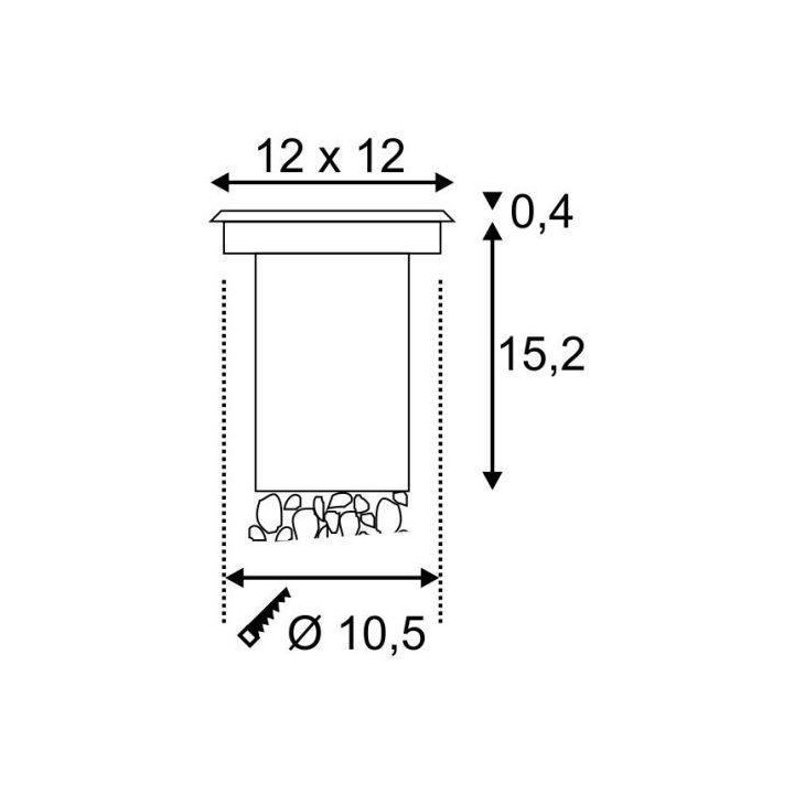 SLV SOLASTO 227684 GU10 square exterior ground light