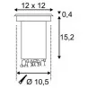 SLV  SOLASTO 227684 GU10 kwadratowa oprawa gruntowa