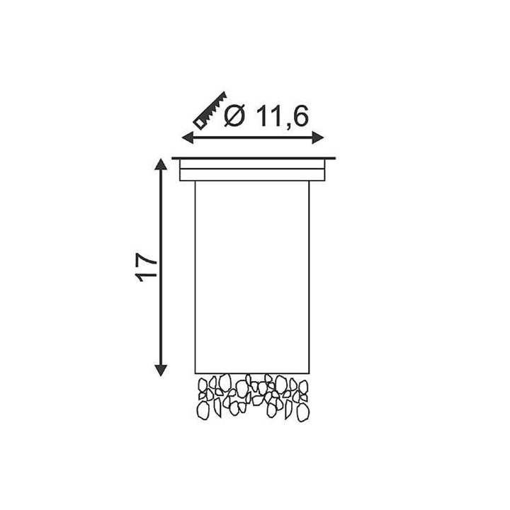 SLV 228430 DASAR EXACT 116 230V stainless steel 316