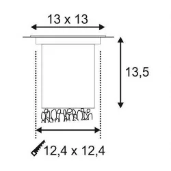 SLV DASAR SQUARE GU10 229374 ground light