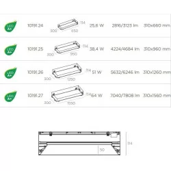 BPM FLORIDA SQUARE 10191 rectangular LED trimless