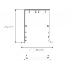 BPM ALAN 10178 recessed LED with frame 81mm