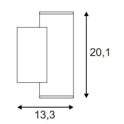 SLV SUPROS 78 LED wall light white, black 2x9W