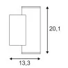 SLV SUPROS 78 LED wall light white, black 2x9W