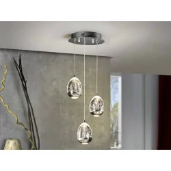 Pendant lamp SCHULLER ROCIO 783753 3 LED chrom