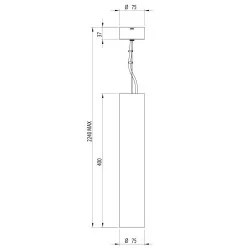 ASTRO Osca Pendant Round 7386 GU10