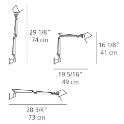 Artemide Tolomeo Micro Parete Extra Halo/LED wall light