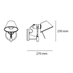 Artemide Tolomeo Faretto Extra Halo E27, LED 10W wall light