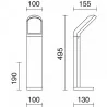 Bollard DOPO CASTELLO IP54 LED 9W anthracite