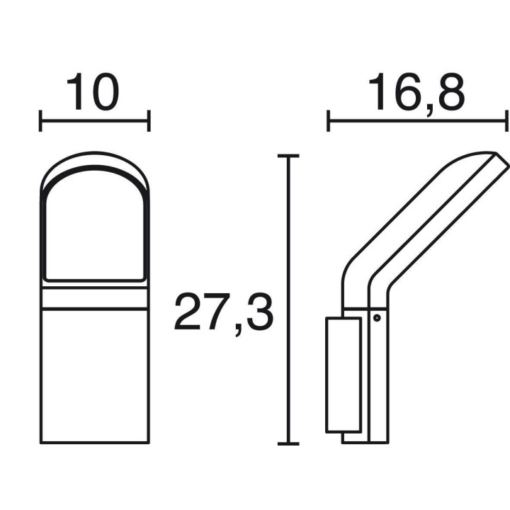 Kinkiet DOPO CASTELLO IP54 LED 9W antracyt