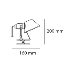 Artemide Tolomeo Micro Pinza LED 8W aluminium lamp