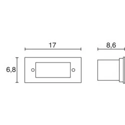 Oprawa zewnętrzna IP54 DOPO BARLIA LED 0,8W stal polerowana