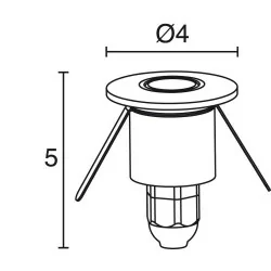 Outdoor recessed lamp DOPO DONISI LED 1W alu