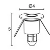 Outdoor recessed lamp DOPO DONISI LED 1W alu