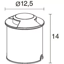 Oprawa gruntowa IP67 DOPO MARTINA LED 7W 4000K 12,5cm