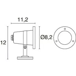 Garden floodlight 12V DOPO SEDNA IP68