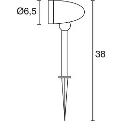 Spike IP54 230V DOPO ARAMO GU10