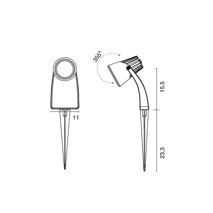 Floodlight IP65 DOPO GERONIMO GU10 230V