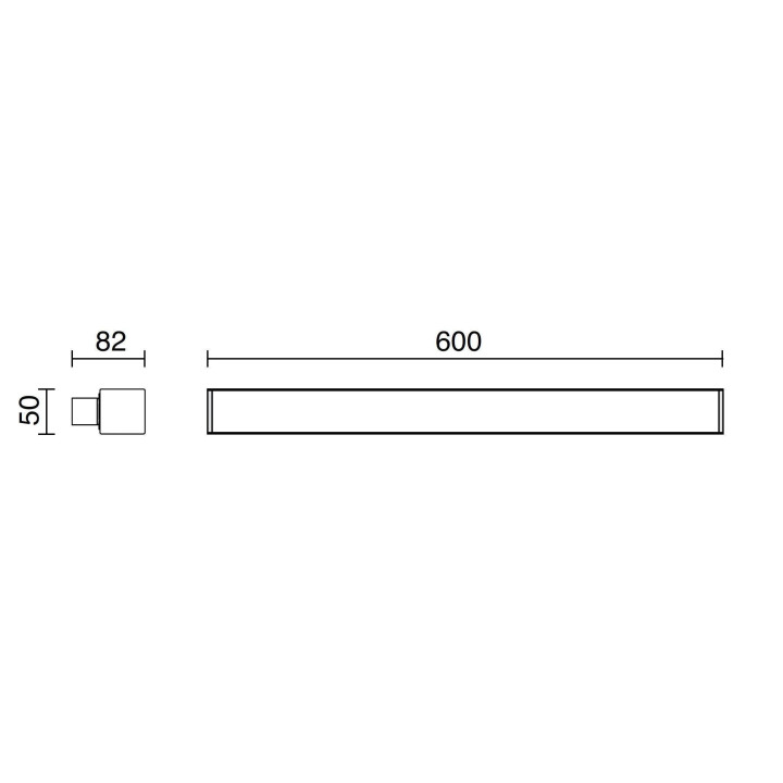 Wall lamp LED IP44 EXO LITS chrome 60cm, 90cm