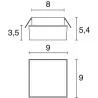 Recessed downlight IP44 EXO KRYSTAL LED 3W