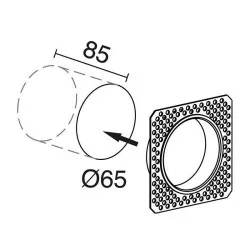 EXO LIGUR round LED 3W white, alu anodized 230V