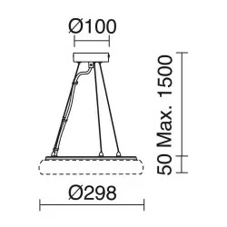 Lampa wisząca EXO FRED LED 25W biała, szara, czarna