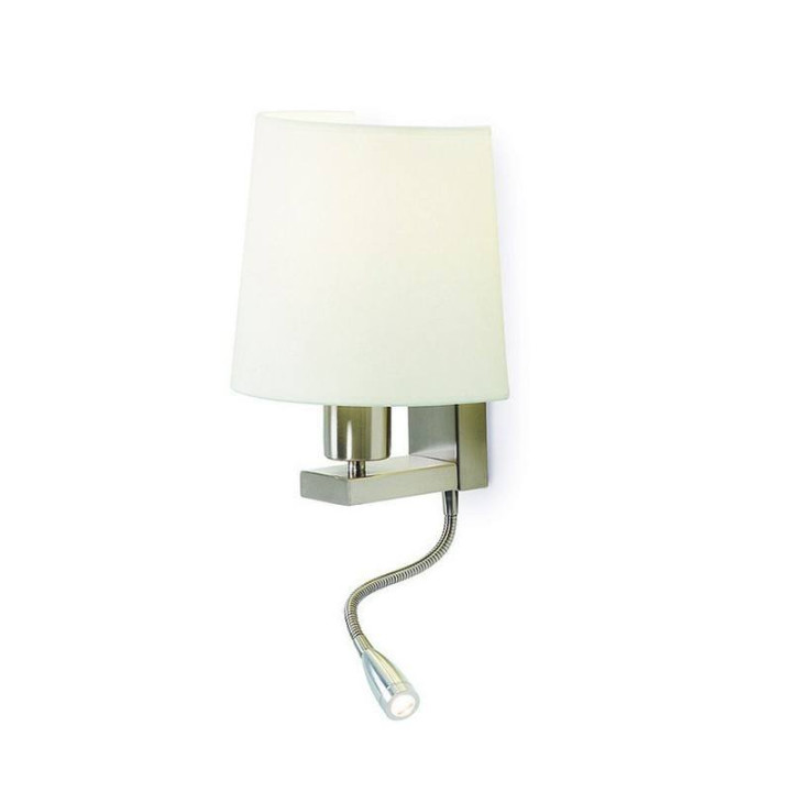 Wall lamp EXO FIRENZE E27 + LED 3W satin nickel