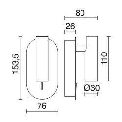 Kinkiet EXO DIRK LED 3W biały