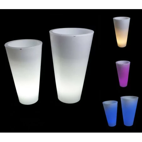 Illuminated LED plant pot DELLA 75cm, 90cm warm, cool, RGB