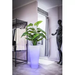 Illuminated LED plant pot DELLA 75cm, 90cm warm, cool, RGB