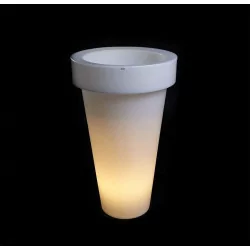 Illuminated LED plant pot PONS 75cm, 90cm warm, cool, RGB