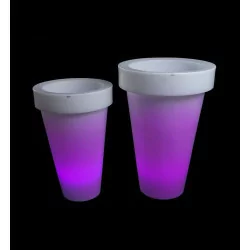 Illuminated LED plant pot PONS 75cm, 90cm warm, cool, RGB