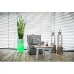 Illuminated LED plant pot NEVIS 75cm, 90cm warm, cool, RGB