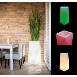 Illuminated LED plant pot NEVIS 75cm, 90cm warm, cool, RGB